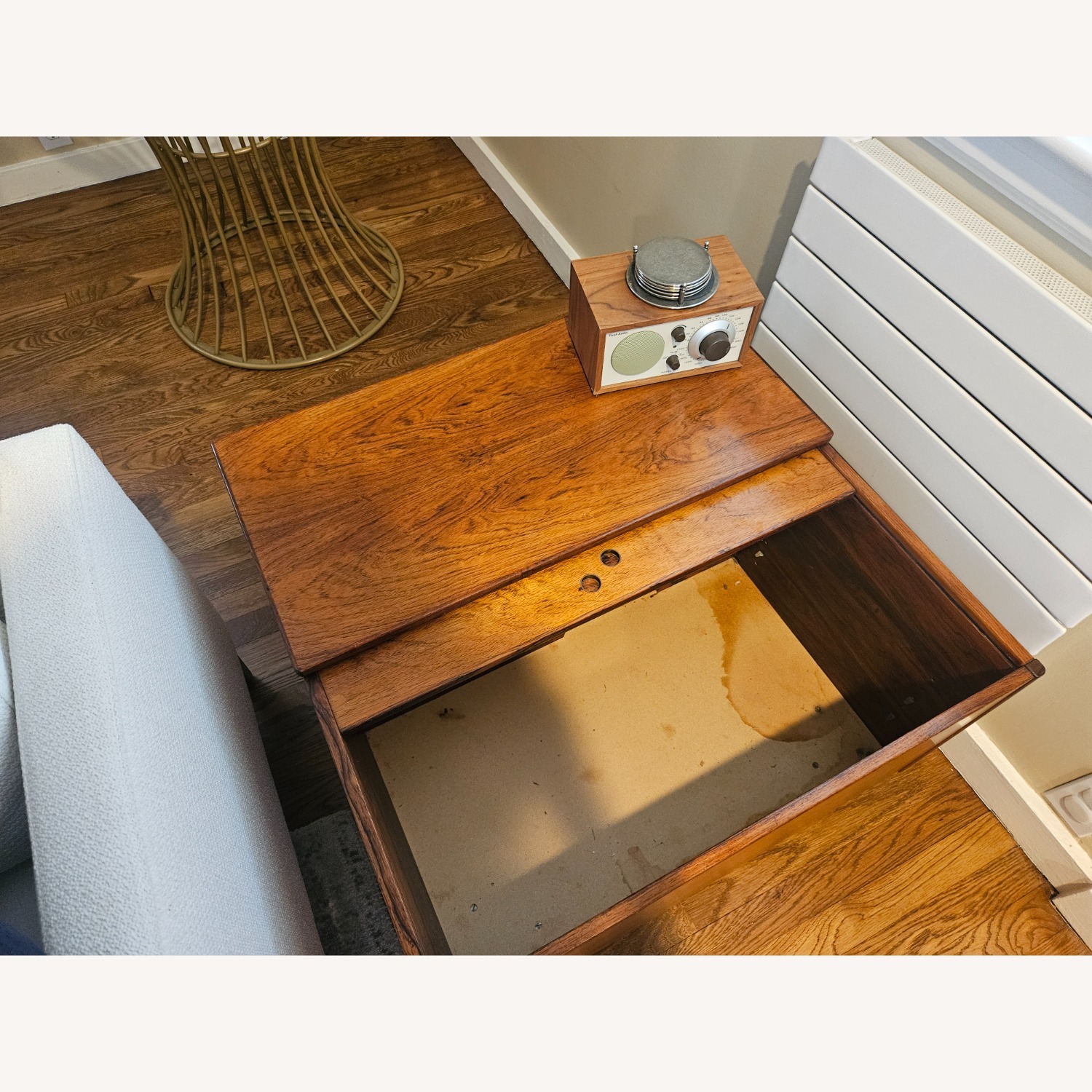Mid Century Modern Rosewood Side Table Storage - image-1