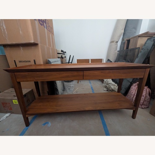 Used Crate & Barrel Bradley Light Brown Bradley Console Table for sale on AptDeco