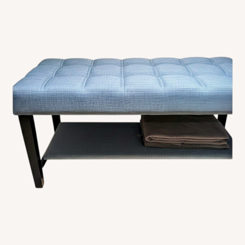 Used Helsel Polyester Upholstered Bench by Three Posts for sale on AptDeco