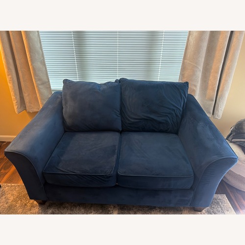 Used Blue Fabric 2 Seater Sofa for sale on AptDeco