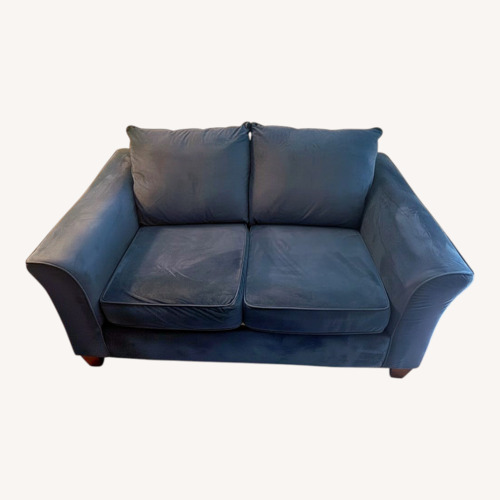 Used Blue Fabric 2 Seater Sofa for sale on AptDeco