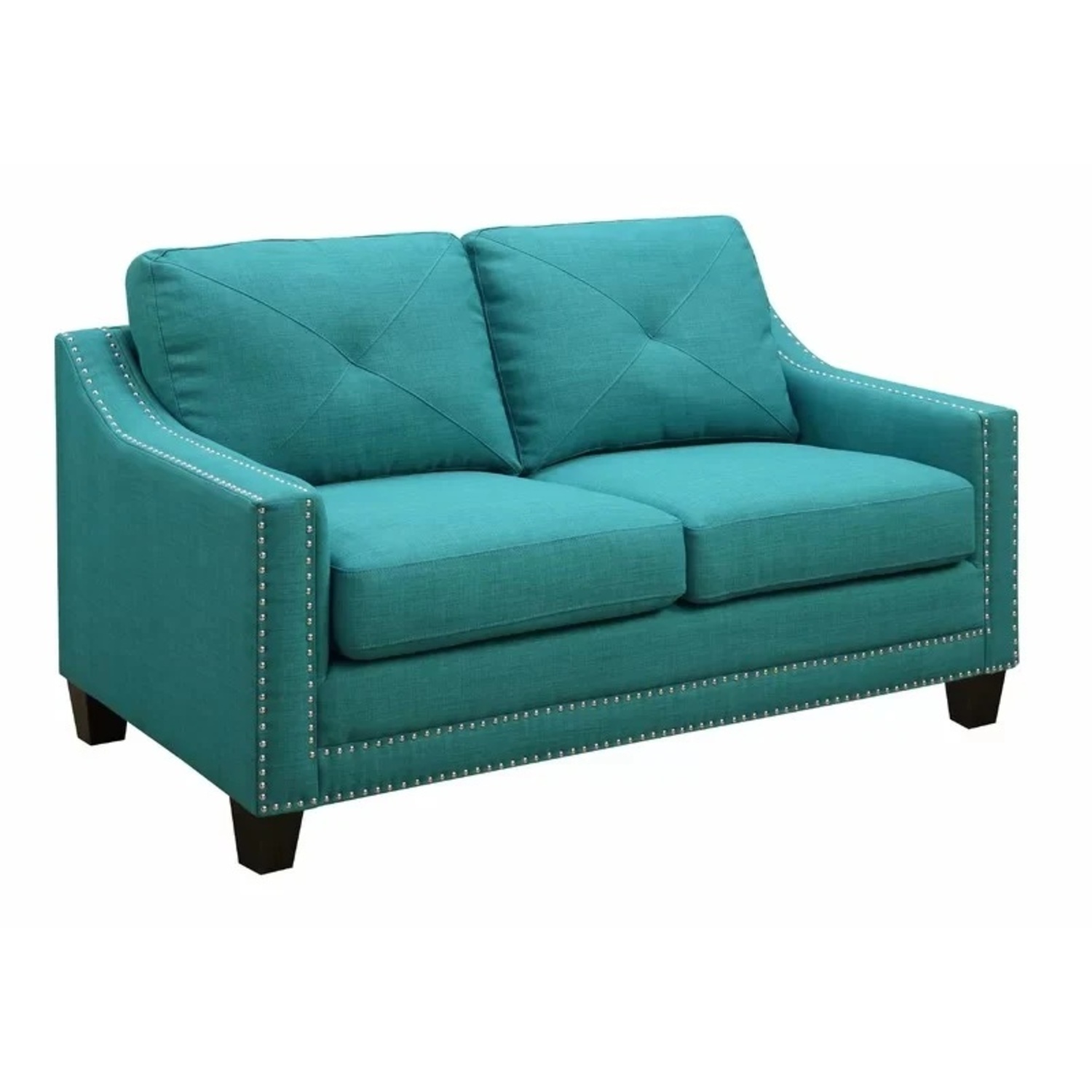 Lowe's Vaillancourt Loveseat Sofa Teal - image-4