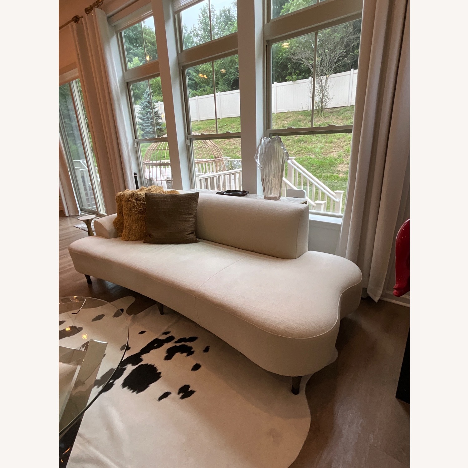 Crate & Barrel Bella White Fabric 3+ Seater Sofa - image-3