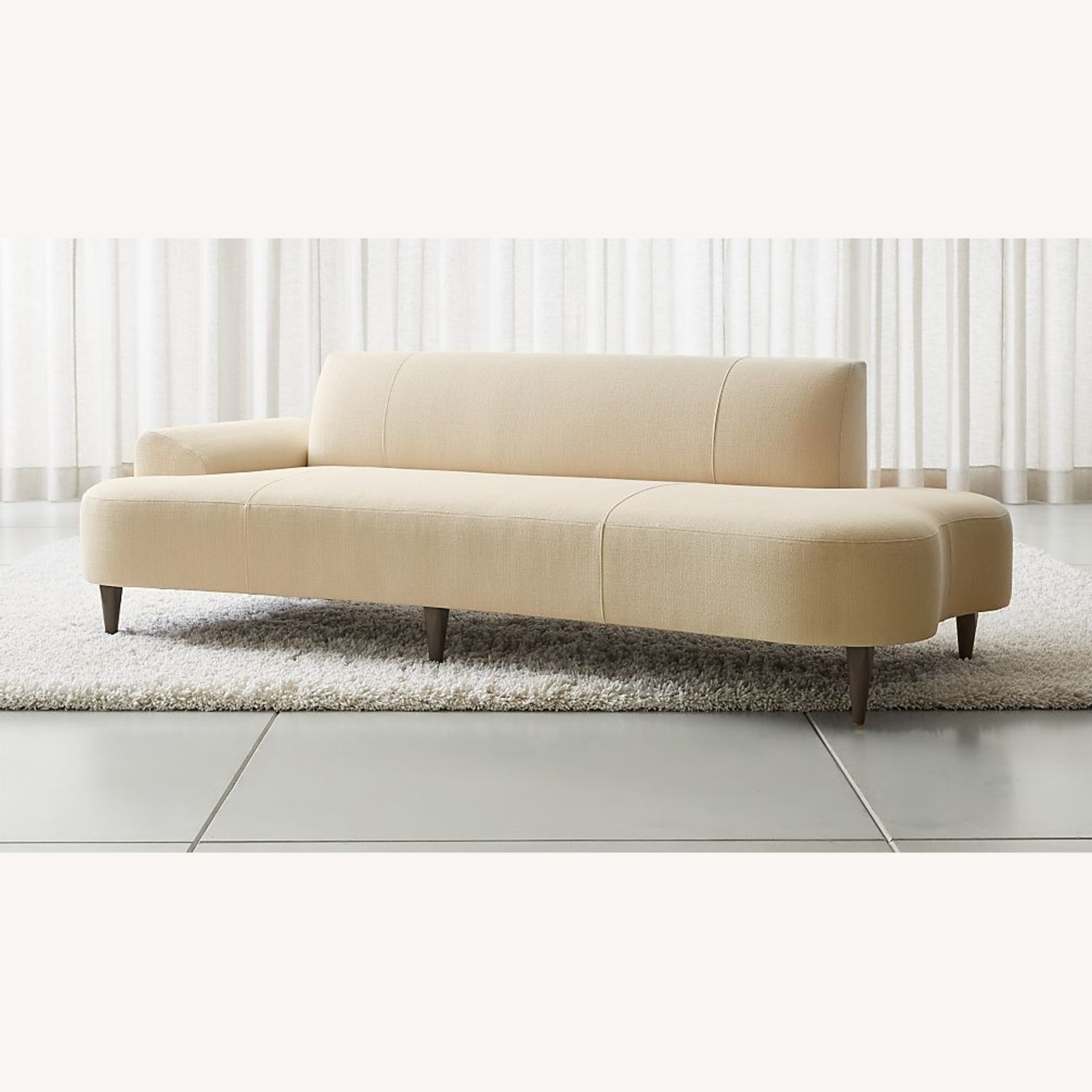 Crate & Barrel Bella White Fabric 3+ Seater Sofa - image-5