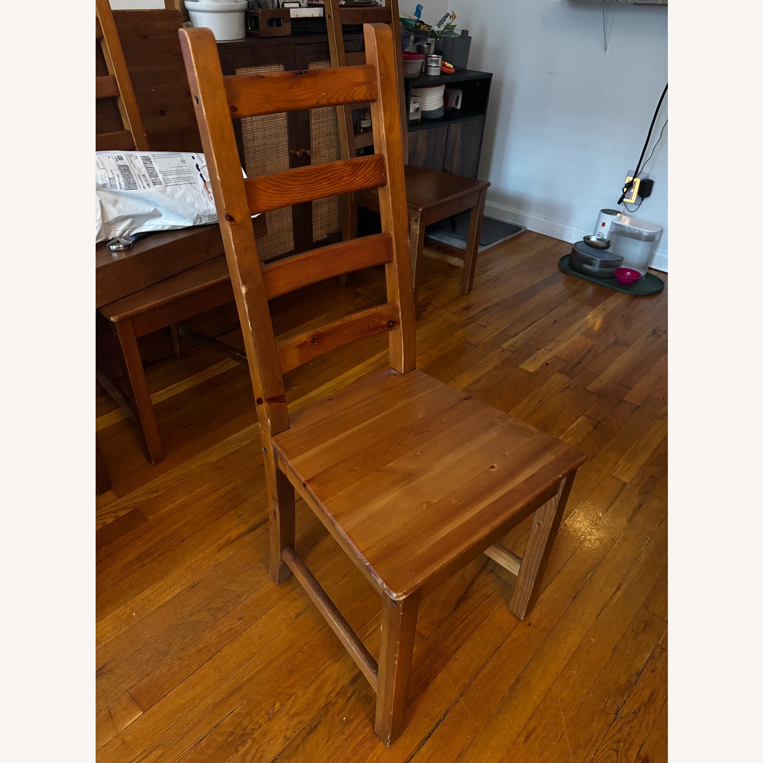 Large Wood Dining Table w 4 Chairs - image-4