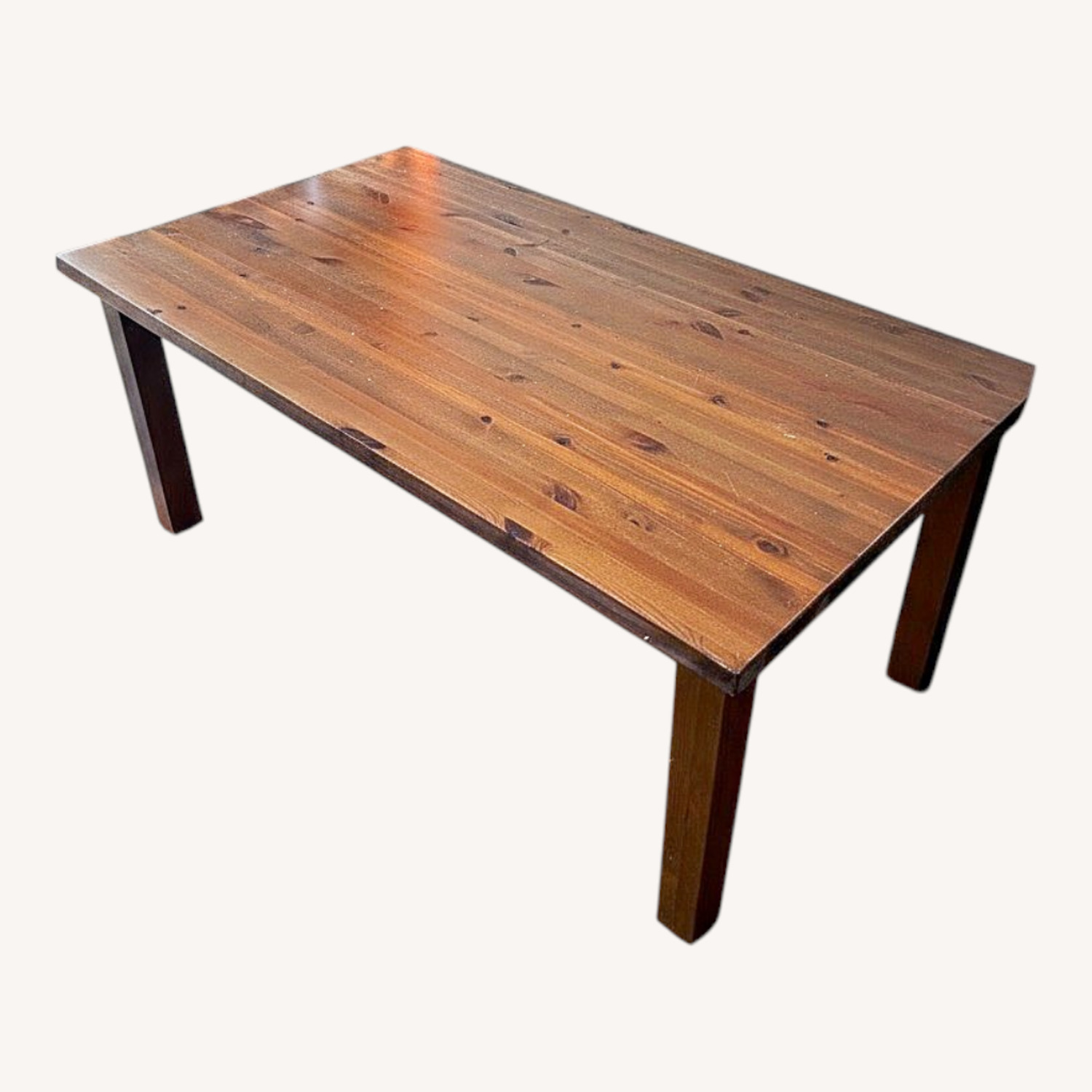Large Wood Dining Table w 4 Chairs - image-5