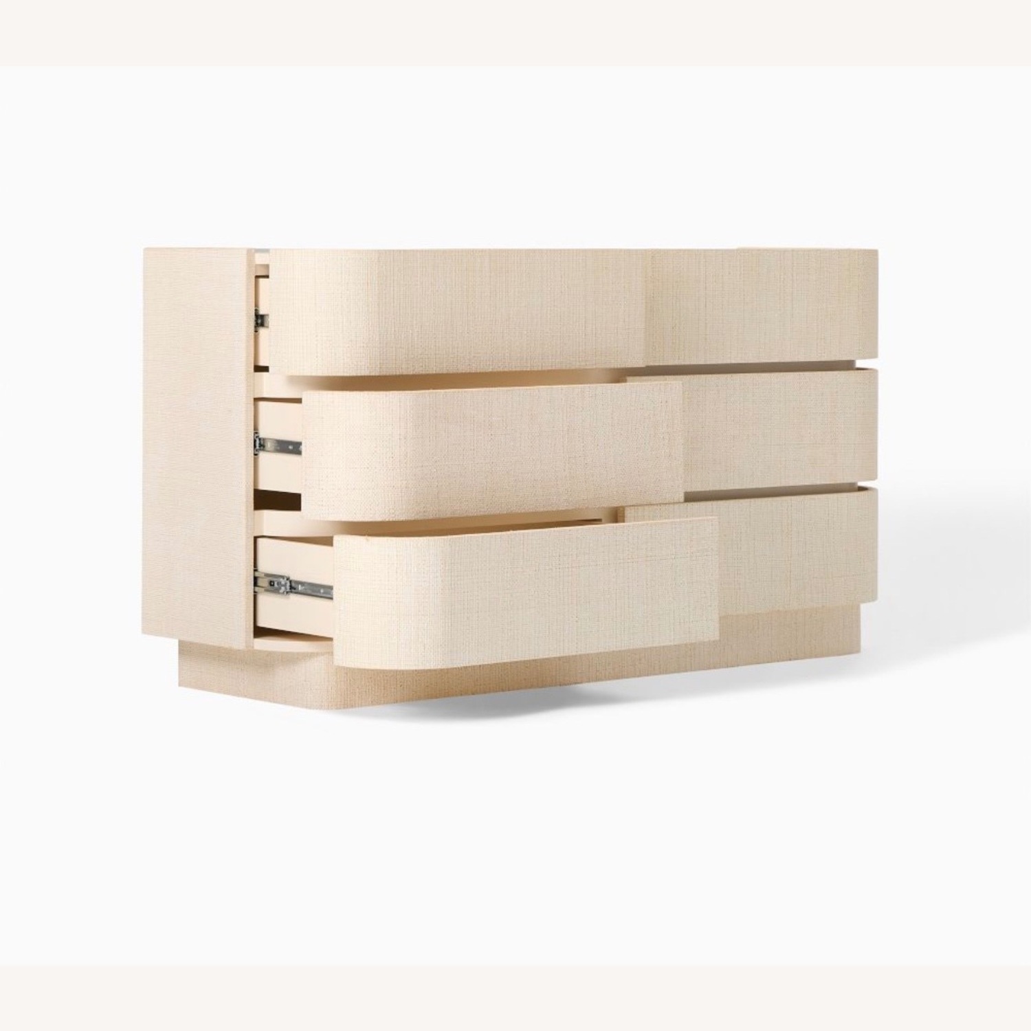 West Elm Solstice Dresser Whitewash Raffia 60” - image-2