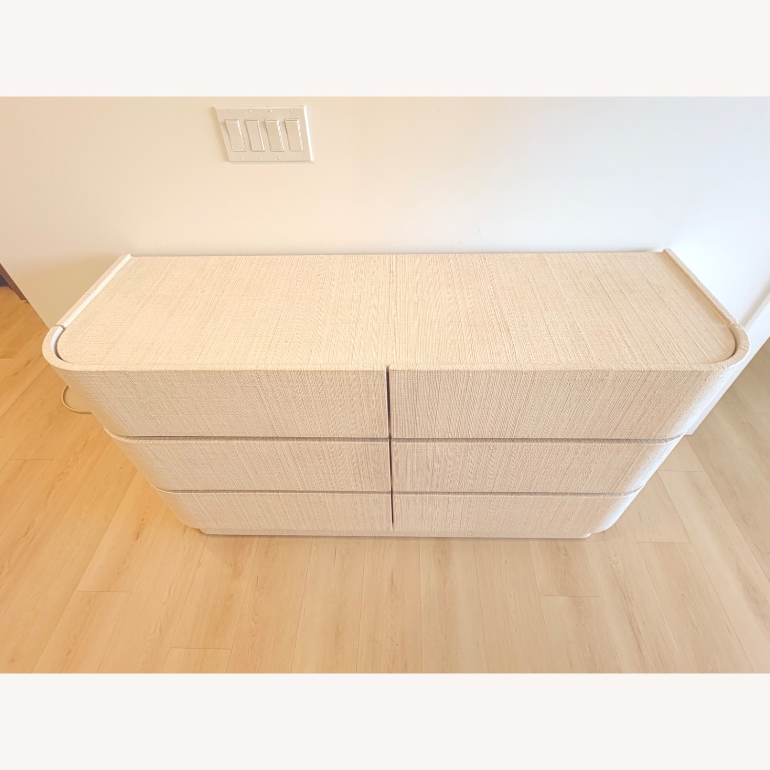 West Elm Solstice Dresser Whitewash Raffia 60” - image-5