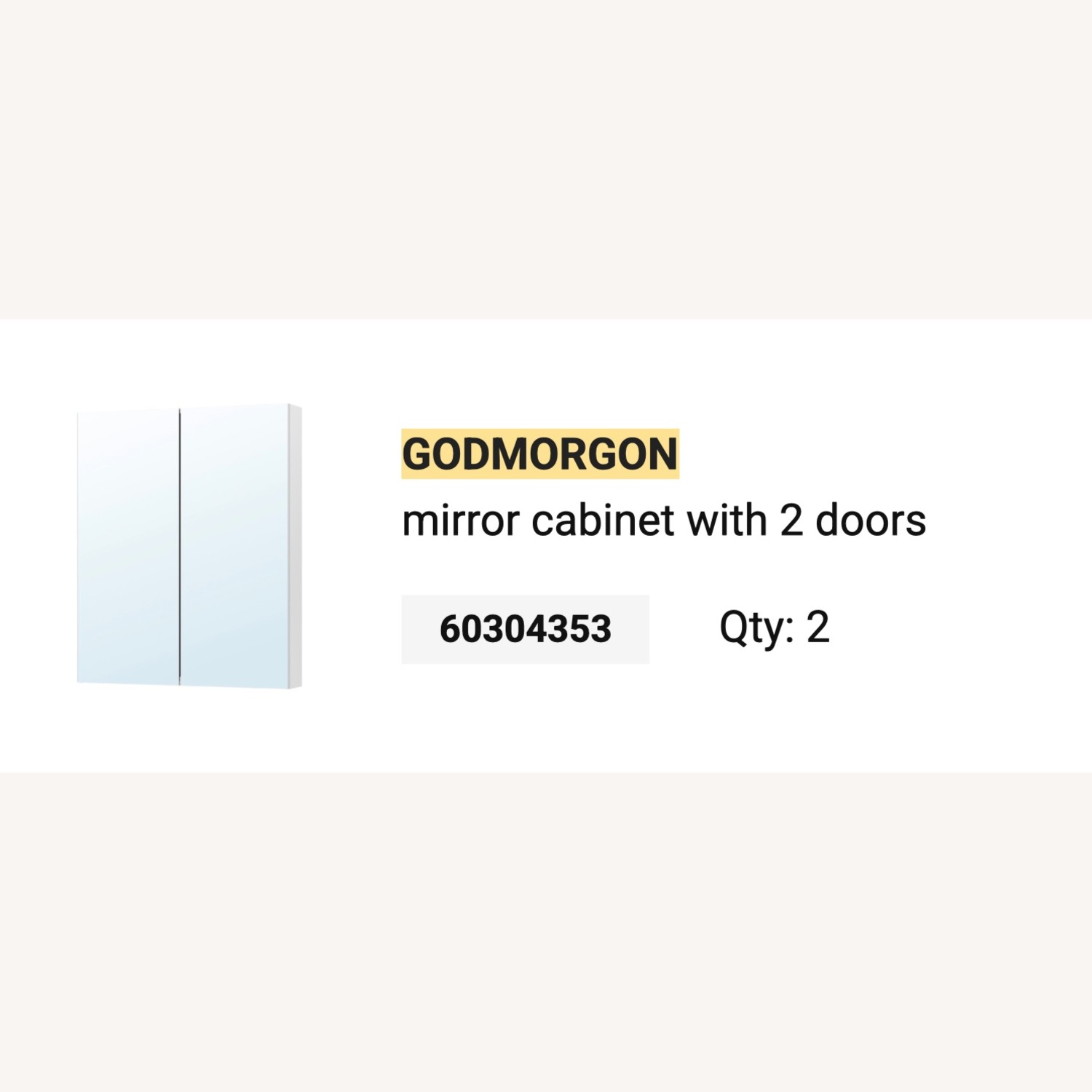 IKEA GODMORGON Mirrored Cabinets 2 - image-4