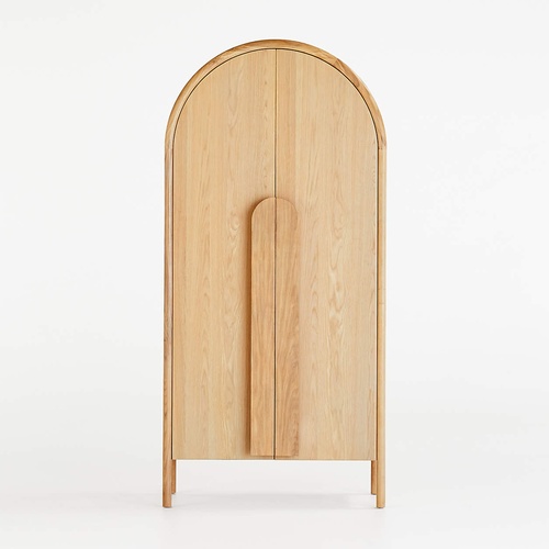 Used Crate & Barrel Annie Natural Storage Cabinet for sale on AptDeco
