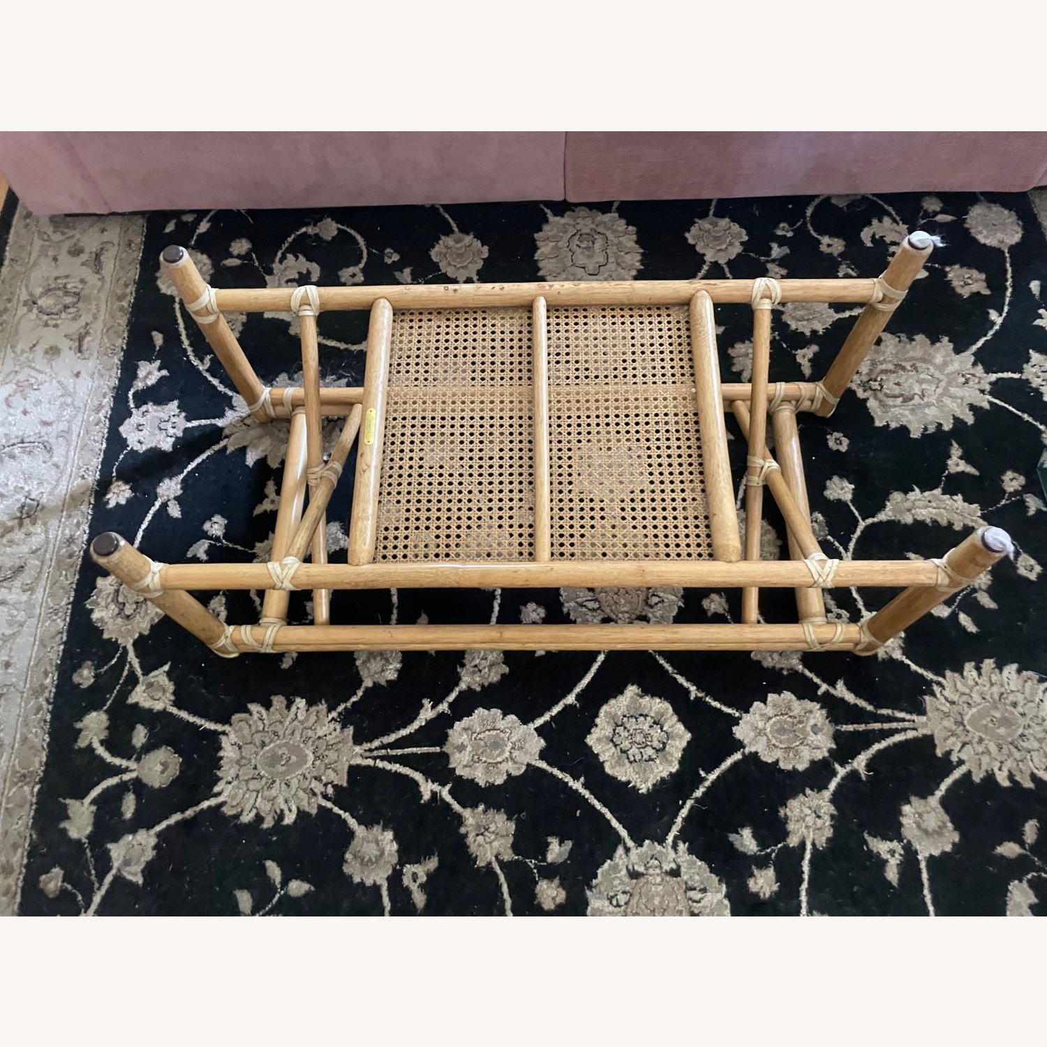 Vintage Maguire Bamboo and Glass Coffee Table - image-2