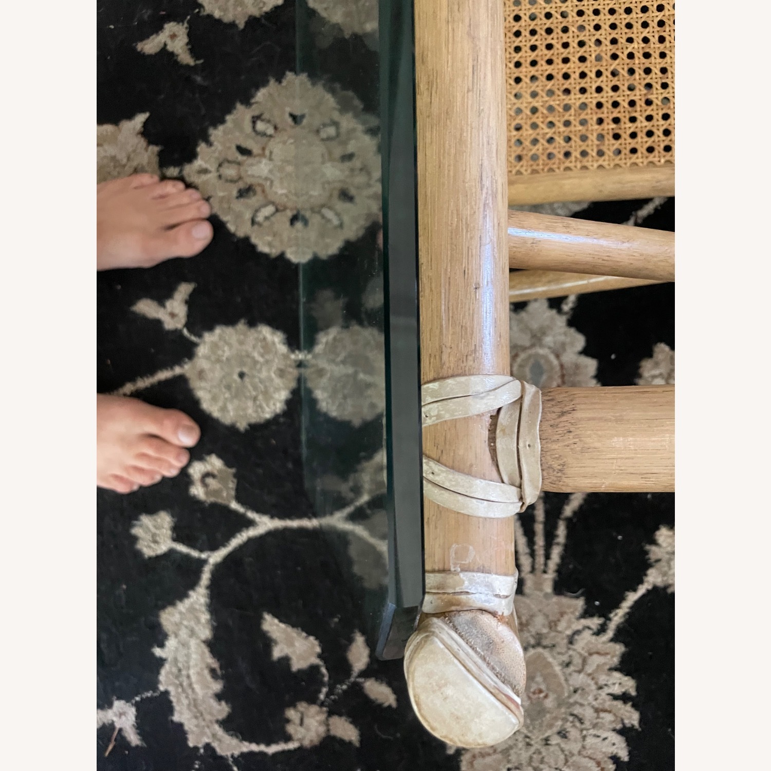 Vintage Maguire Bamboo and Glass Coffee Table - image-4