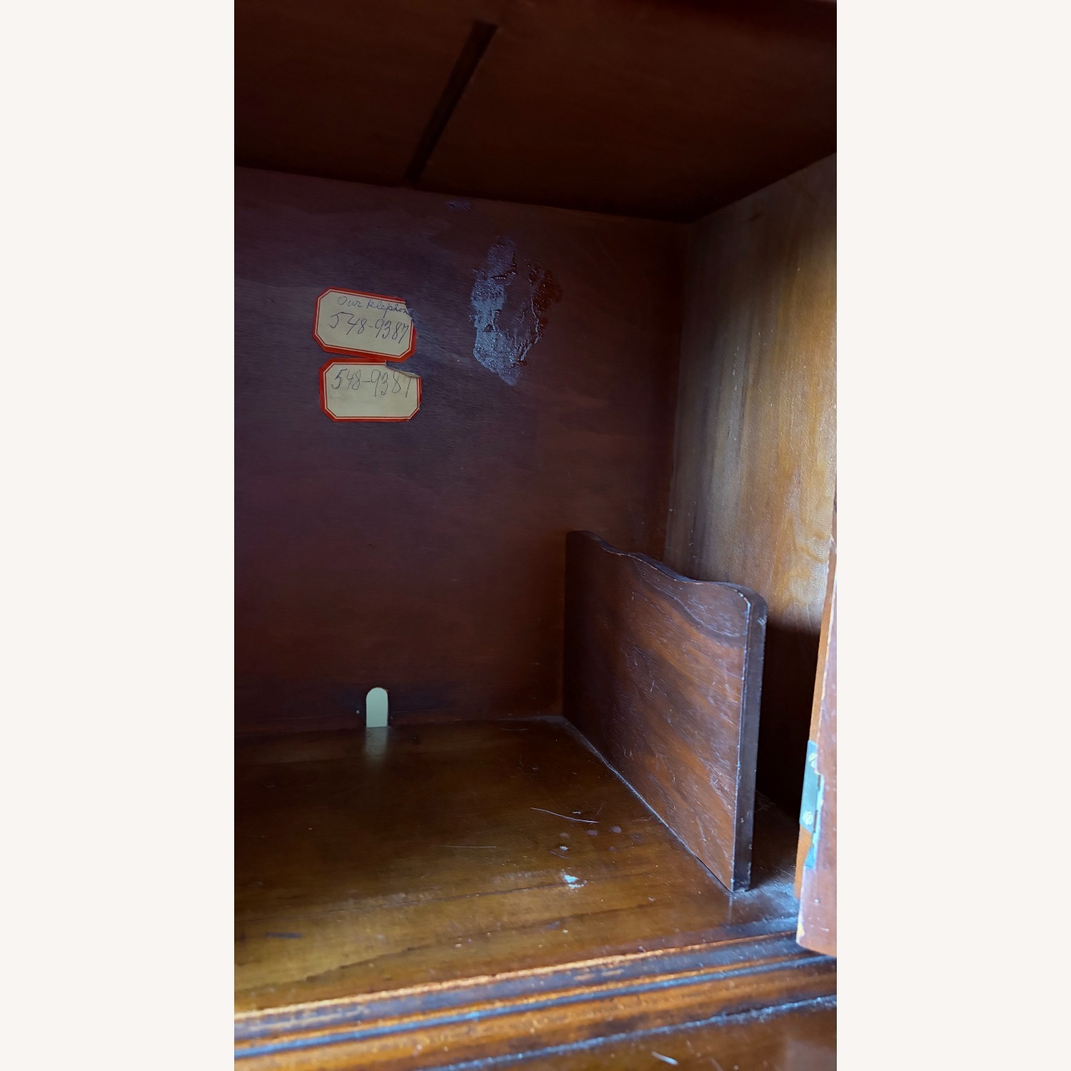Vintage Mahogany Phone Cabinet - image-4
