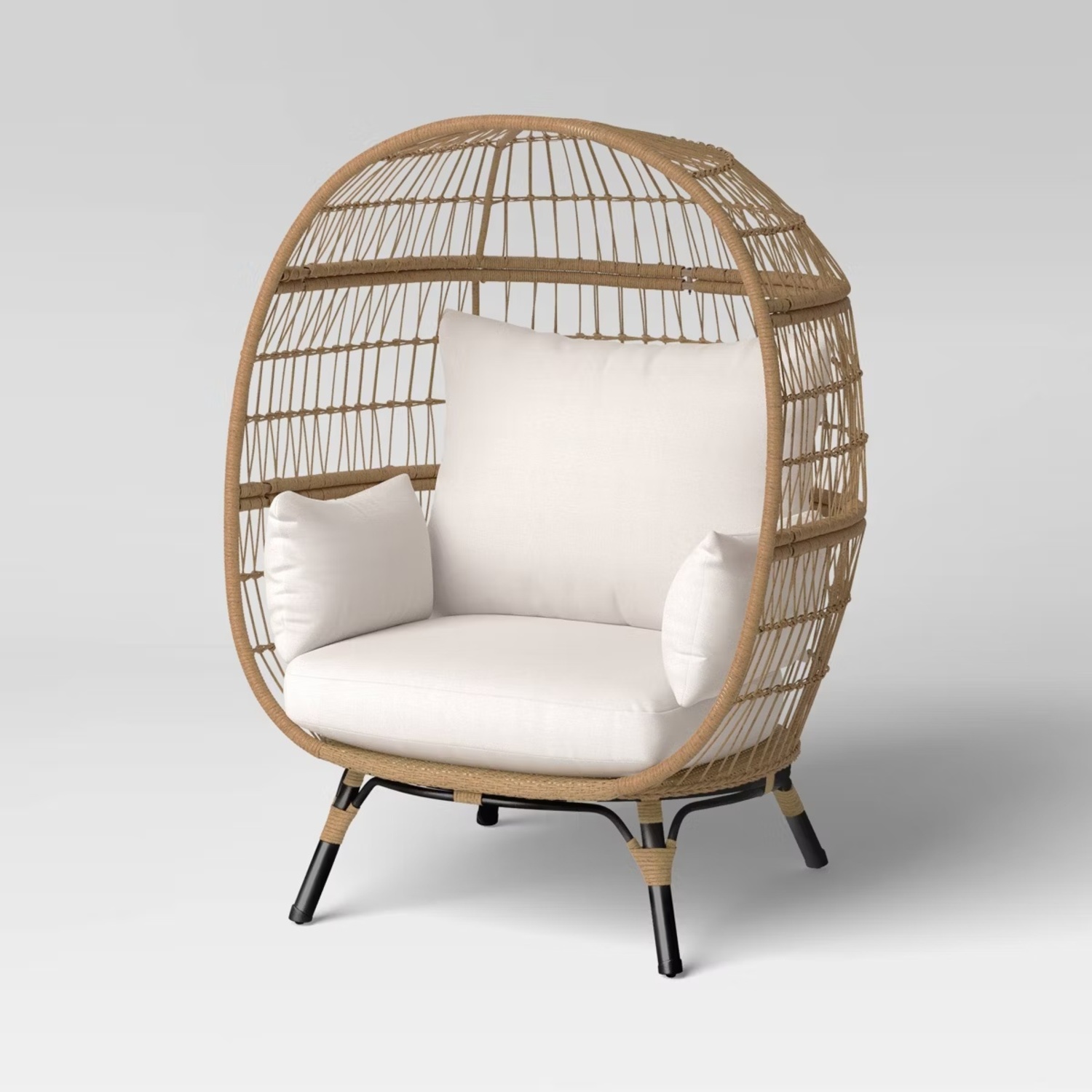 Target White Wicker Indoor/Outdoor Egg Chair - image-4