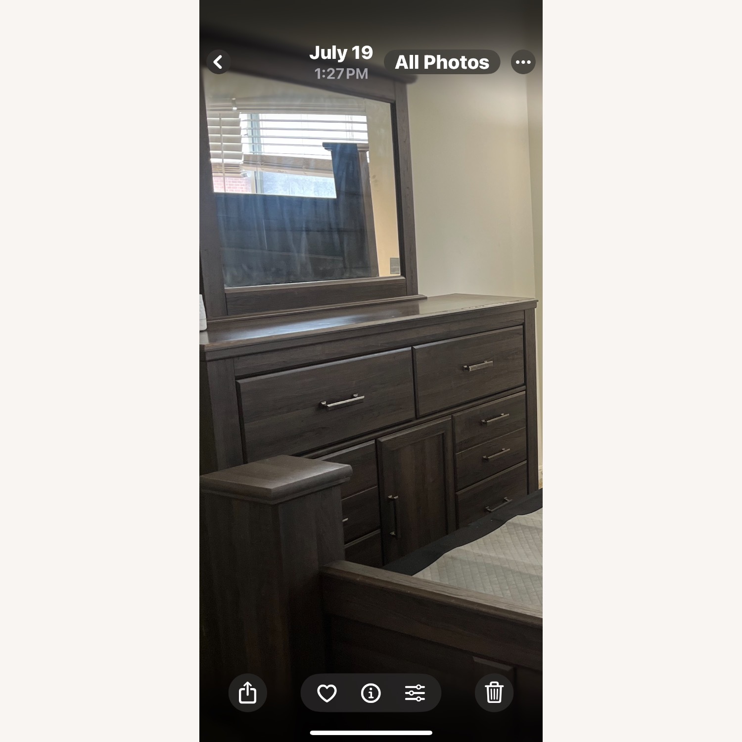 Dark Brown Wood Dresser - image-3