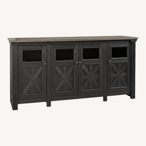Used Ashley Furniture Tyler Black Wood Sideboard for sale on AptDeco