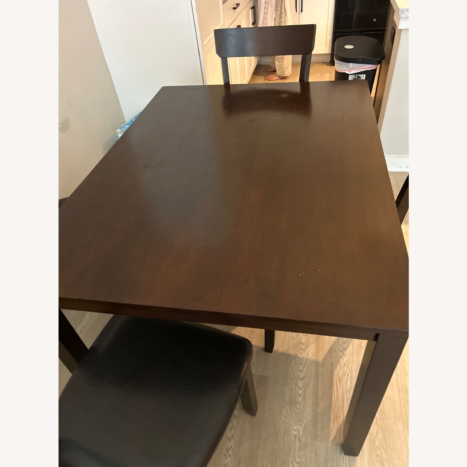 Ashley Furniture Dark Brown Wood Dining Table - image-3