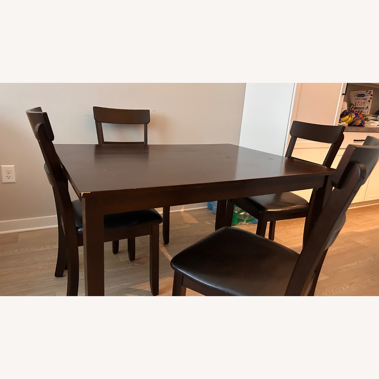 Ashley Furniture Dark Brown Wood Dining Table - image-1