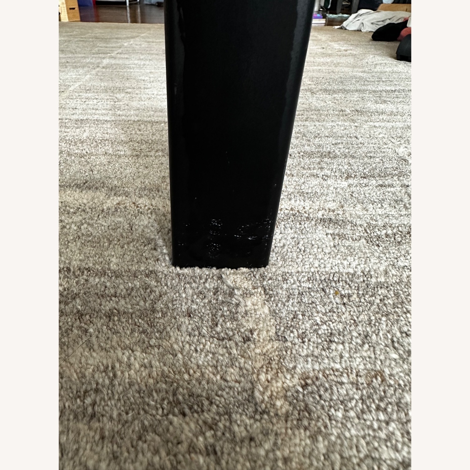 Crate & Barrel Parsons Black Glass Coffee Table - image-4