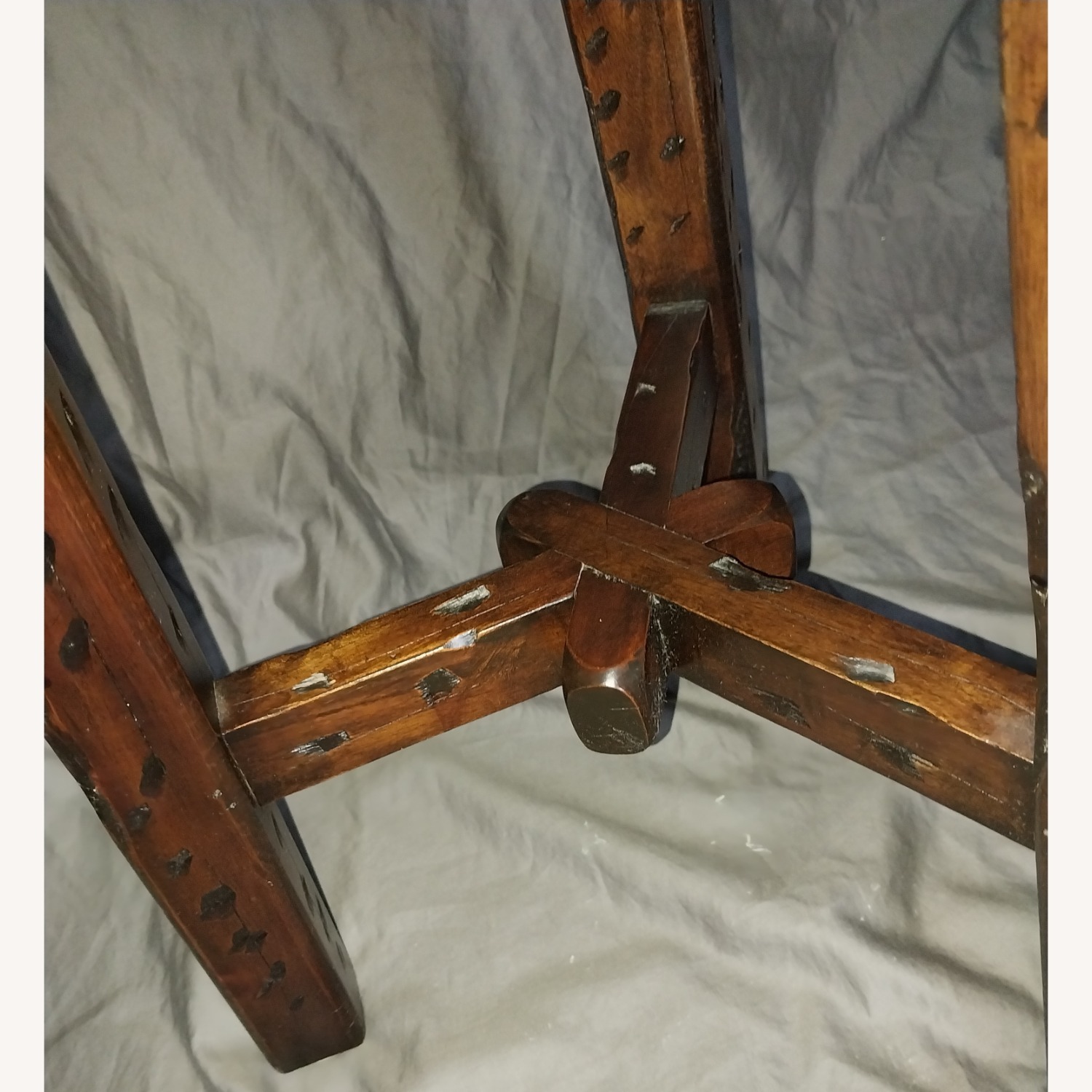 Pottery Barn Dark Brown Wood Stool - image-18