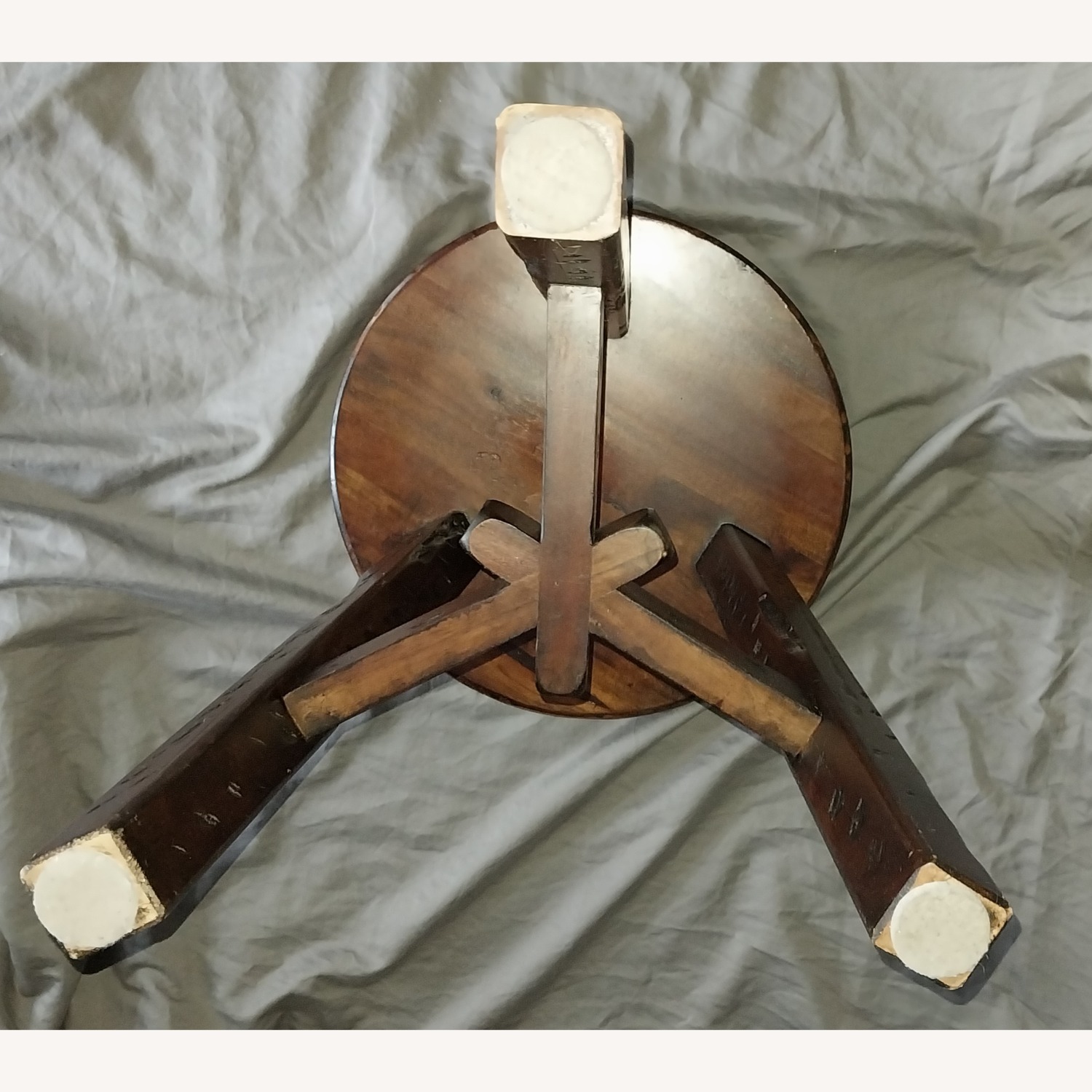 Pottery Barn Dark Brown Wood Stool - image-13