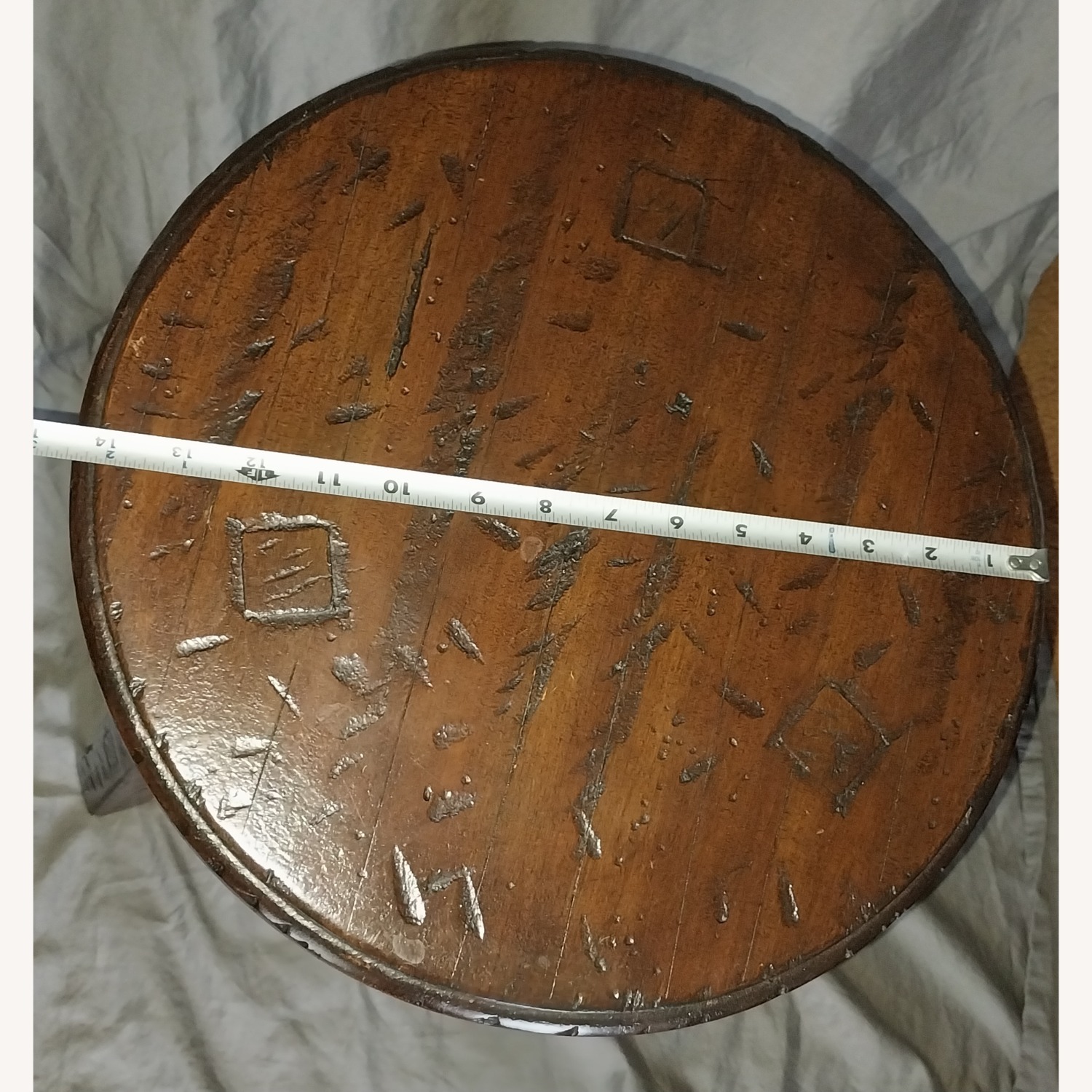 Pottery Barn Dark Brown Wood Stool - image-6