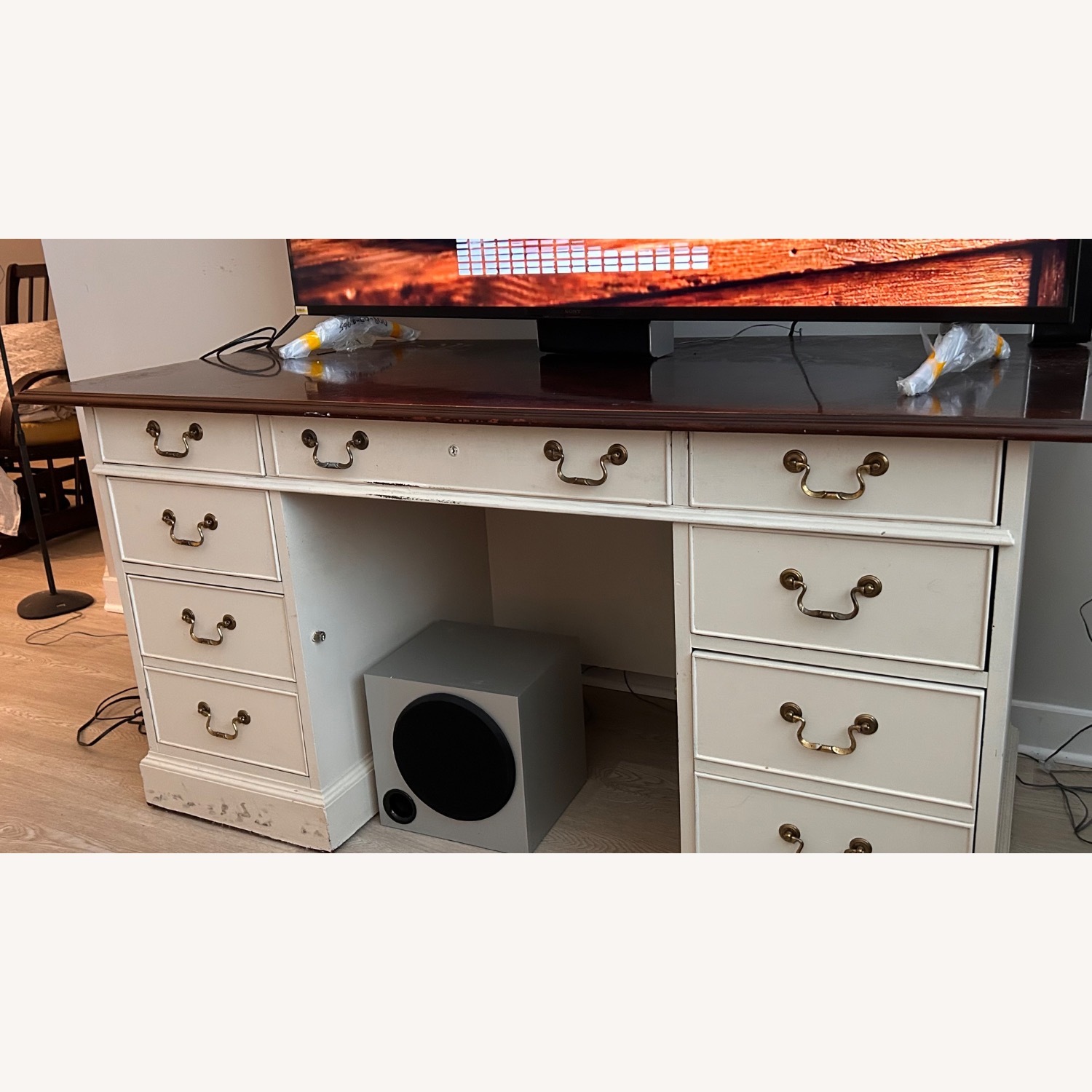 Ashley Furniture White Wood Desk - image-3