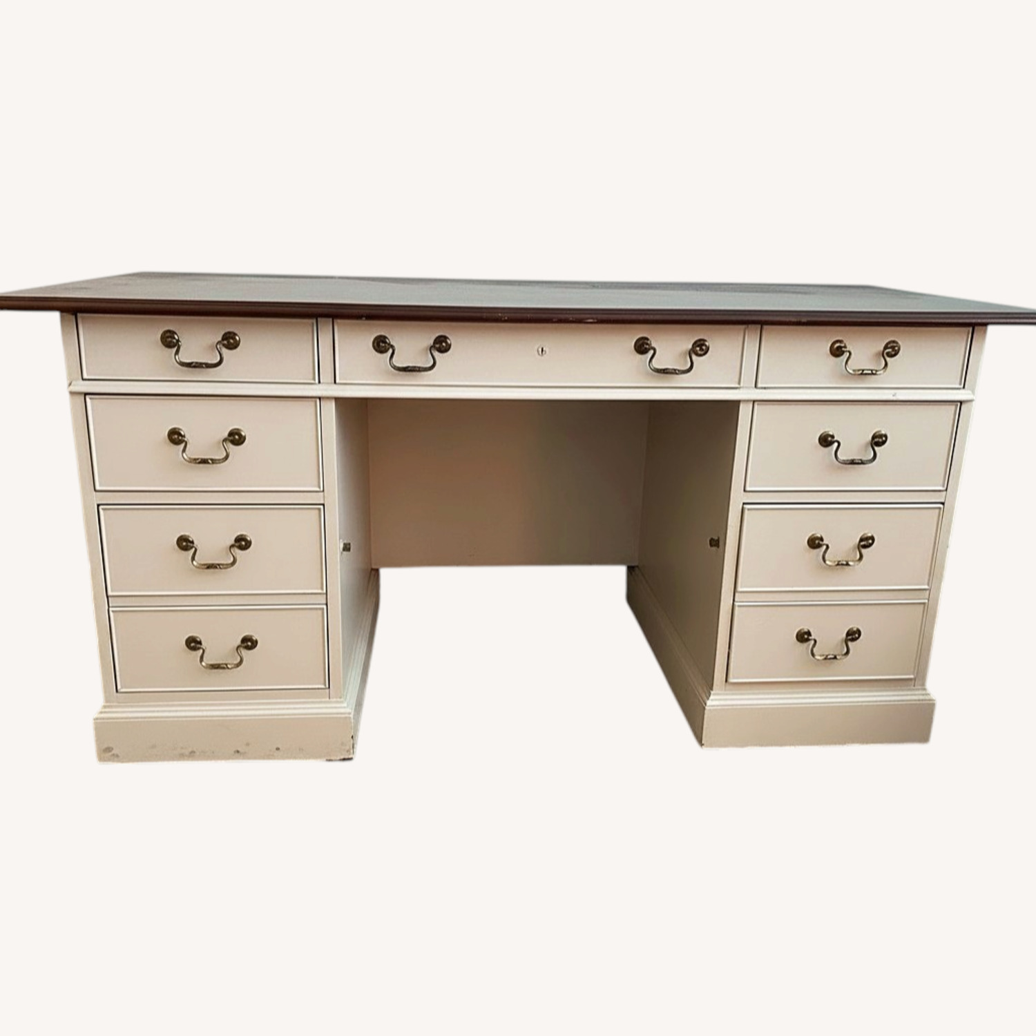 Ashley Furniture White Wood Desk - image-0