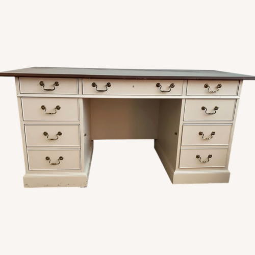 Used Ashley Furniture White Wood Desk for sale on AptDeco