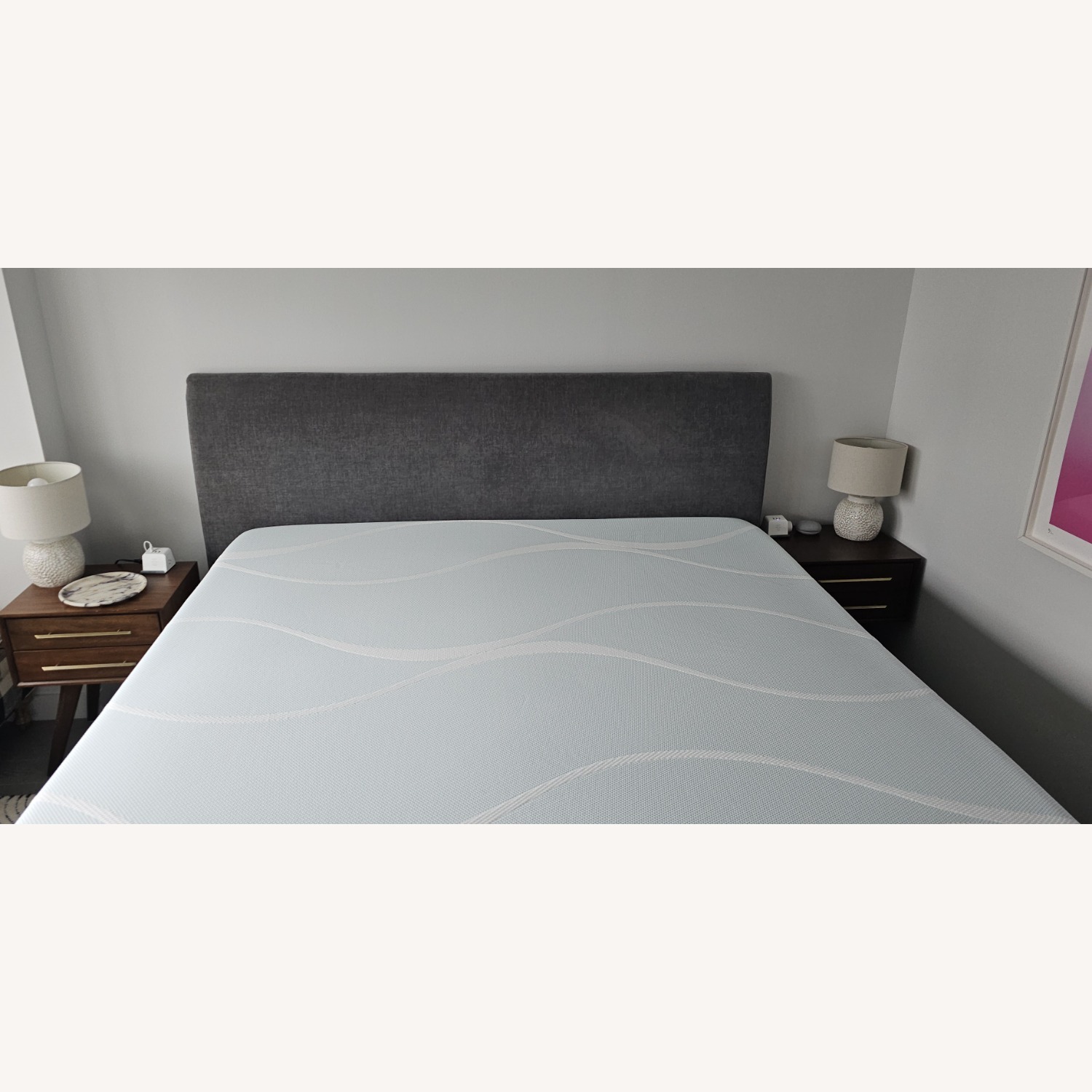 West Elm Andes King Pewter Side Storage Bed - image-1