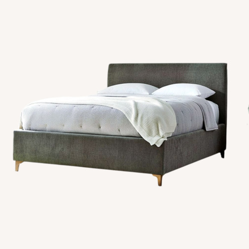 Used West Elm Andes King Pewter Side Storage Bed for sale on AptDeco