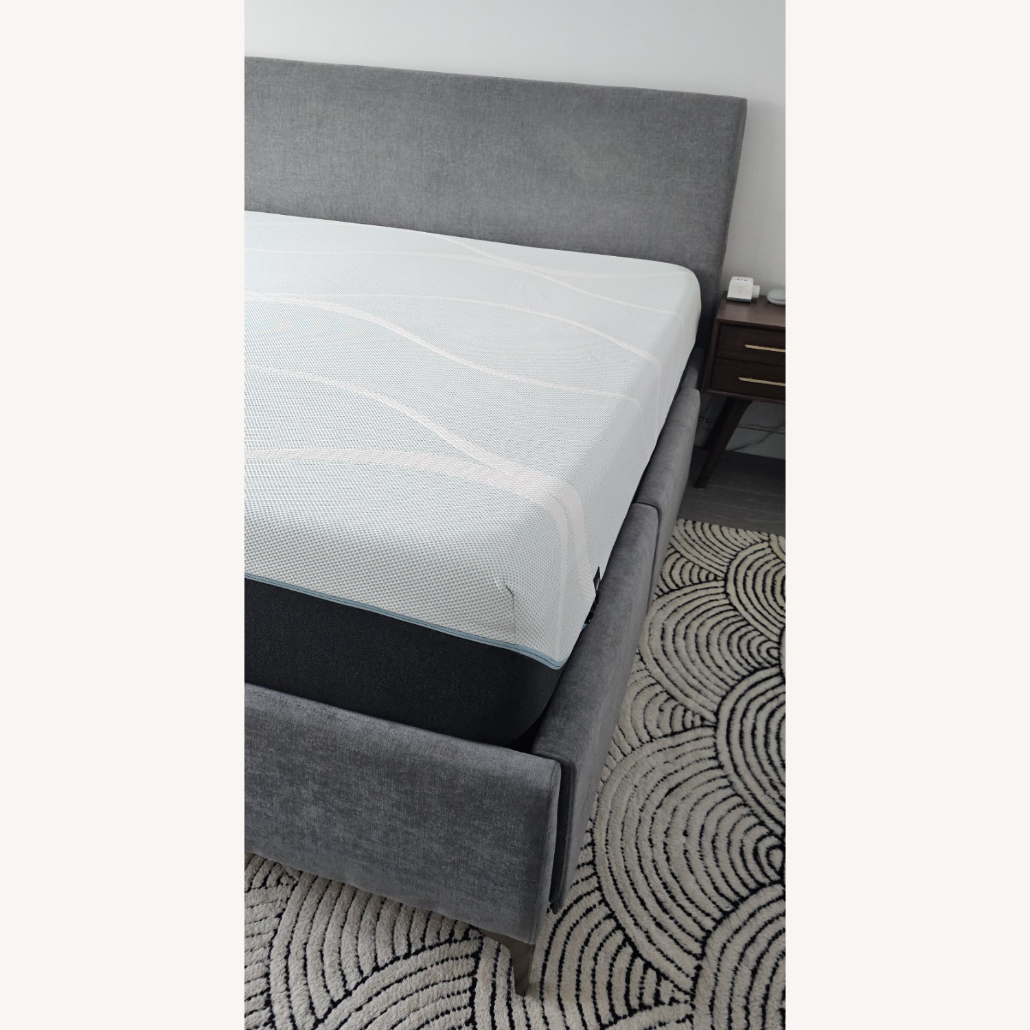 West Elm Andes King Pewter Side Storage Bed - image-3