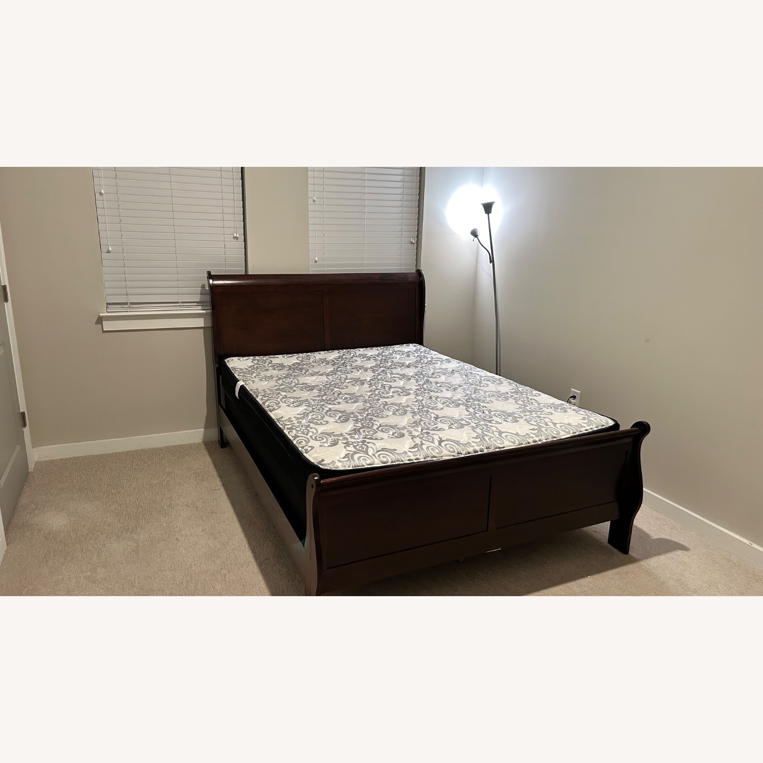 Ashley Furniture Dark Brown Wood Queen Bed - image-3
