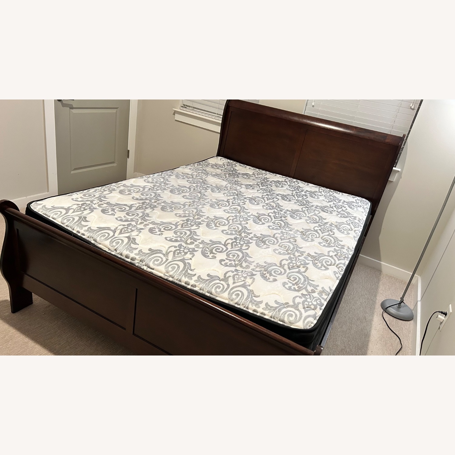 Ashley Furniture Dark Brown Wood Queen Bed - image-1