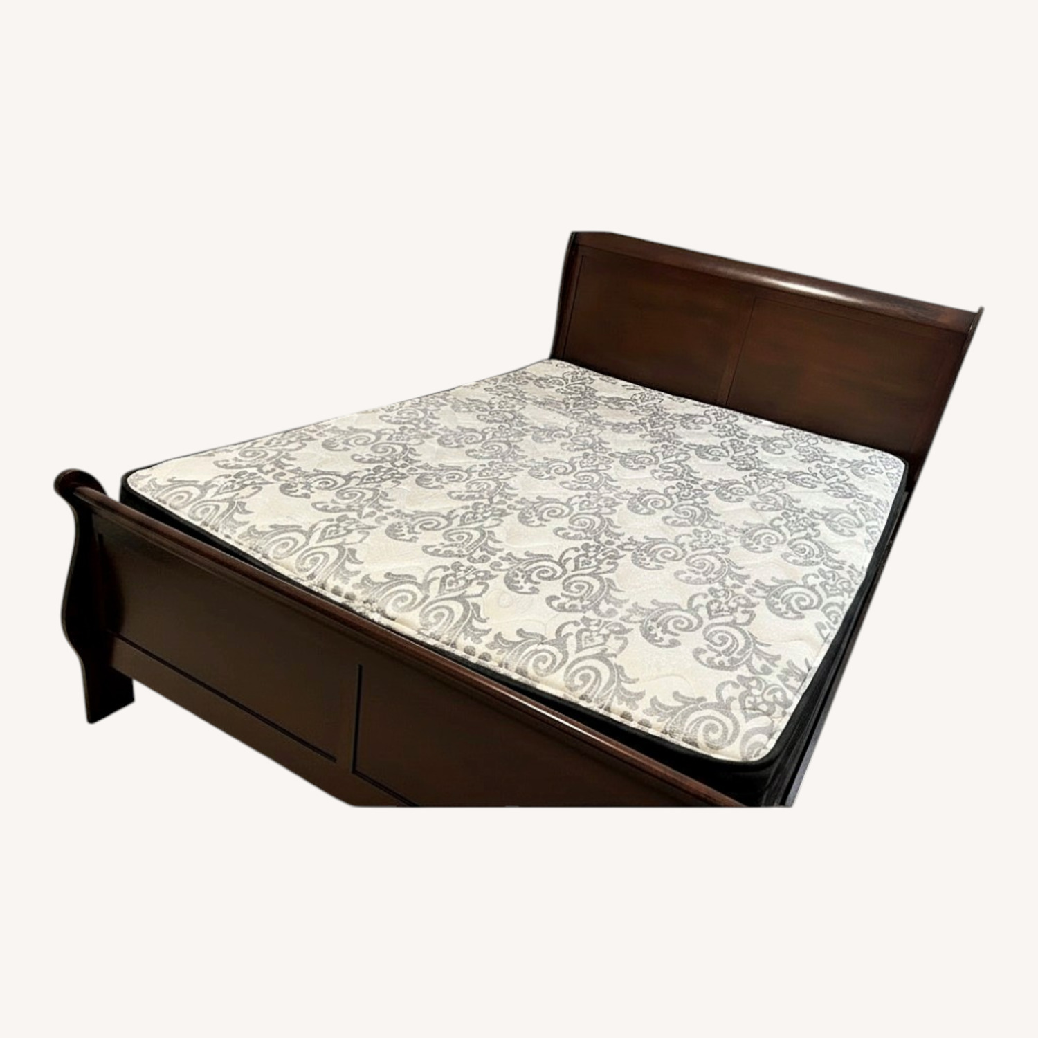 Ashley Furniture Dark Brown Wood Queen Bed - image-0