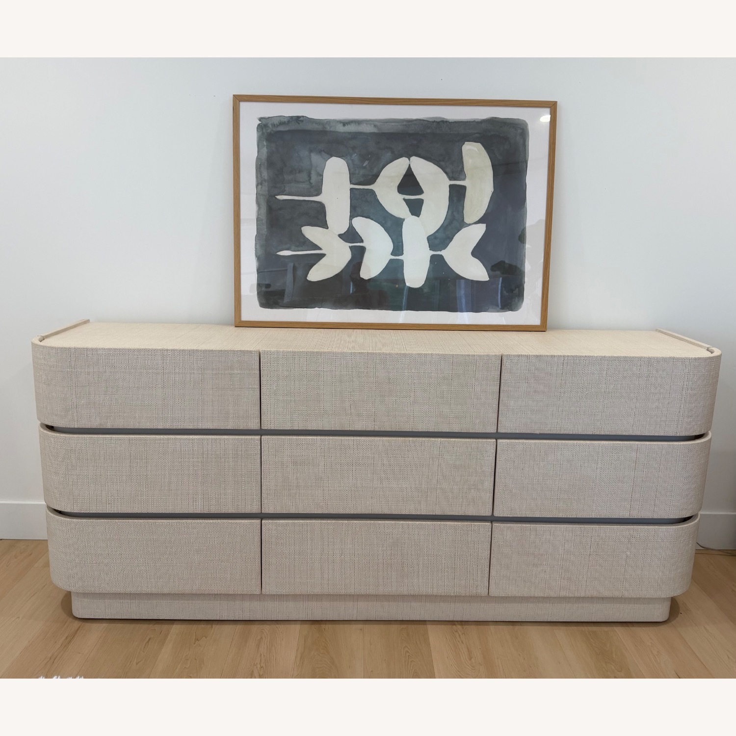 West Elm Solstice Dresser Whitewash Raffia (76”) - image-6