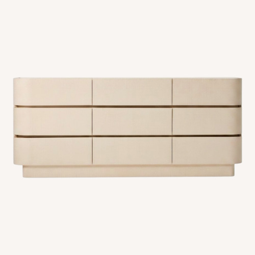Used West Elm Solstice Dresser Whitewash Raffia (76”) for sale on AptDeco