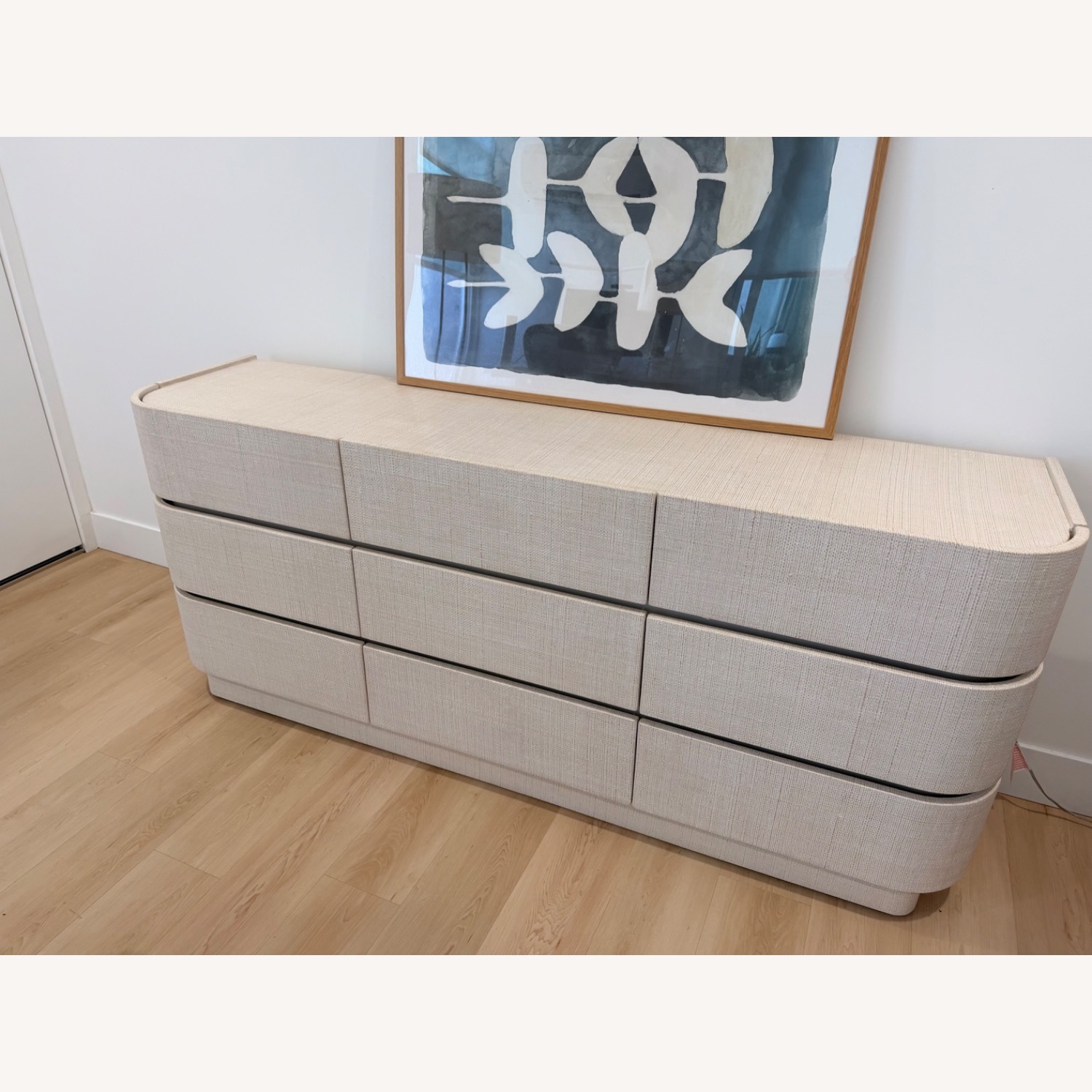 West Elm Solstice Dresser Whitewash Raffia (76”) - image-5