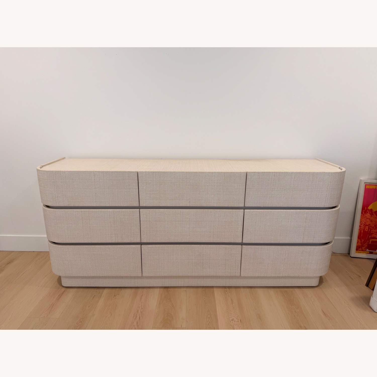 West Elm Solstice Dresser Whitewash Raffia (76”) - image-7