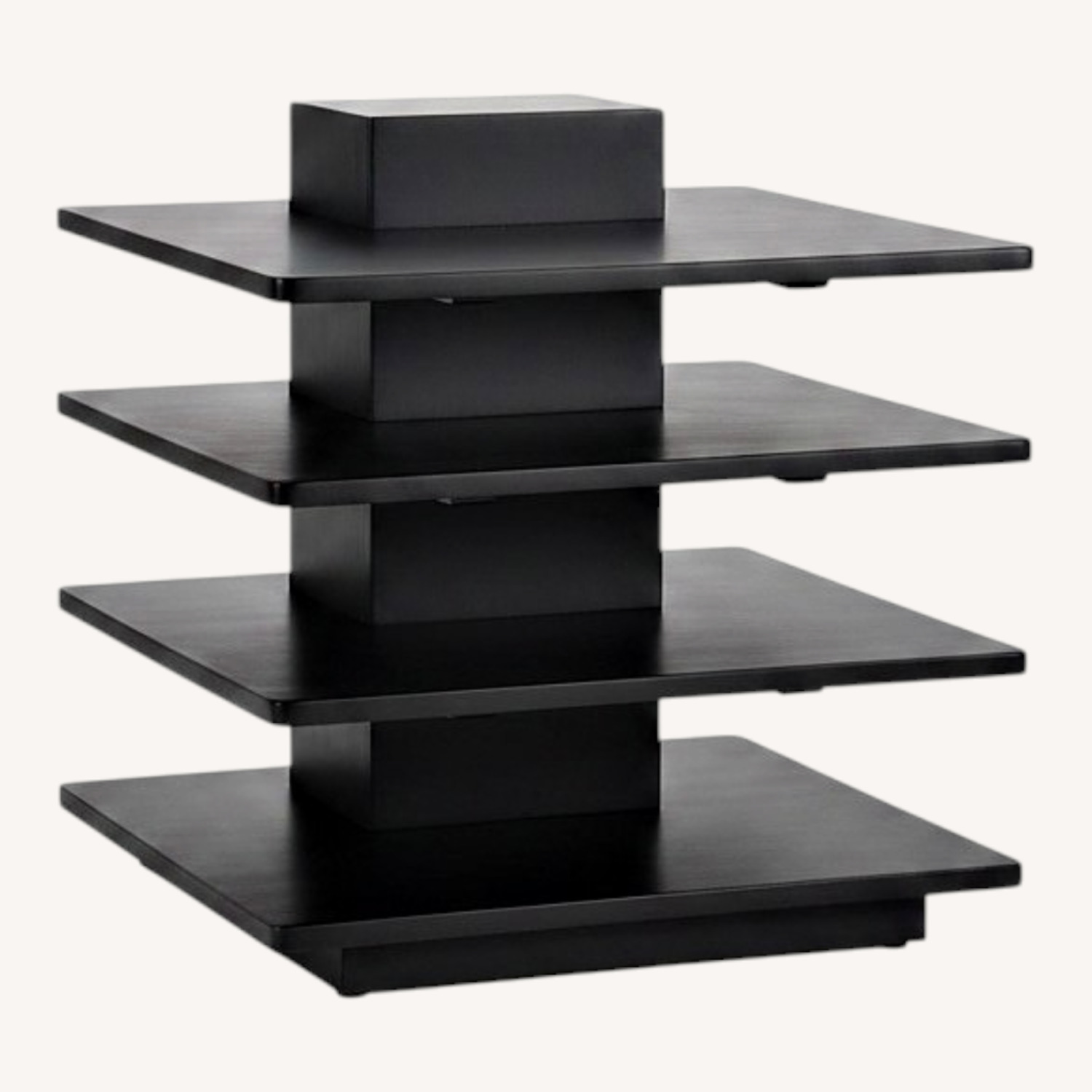 Black Wood Side Table - image-0