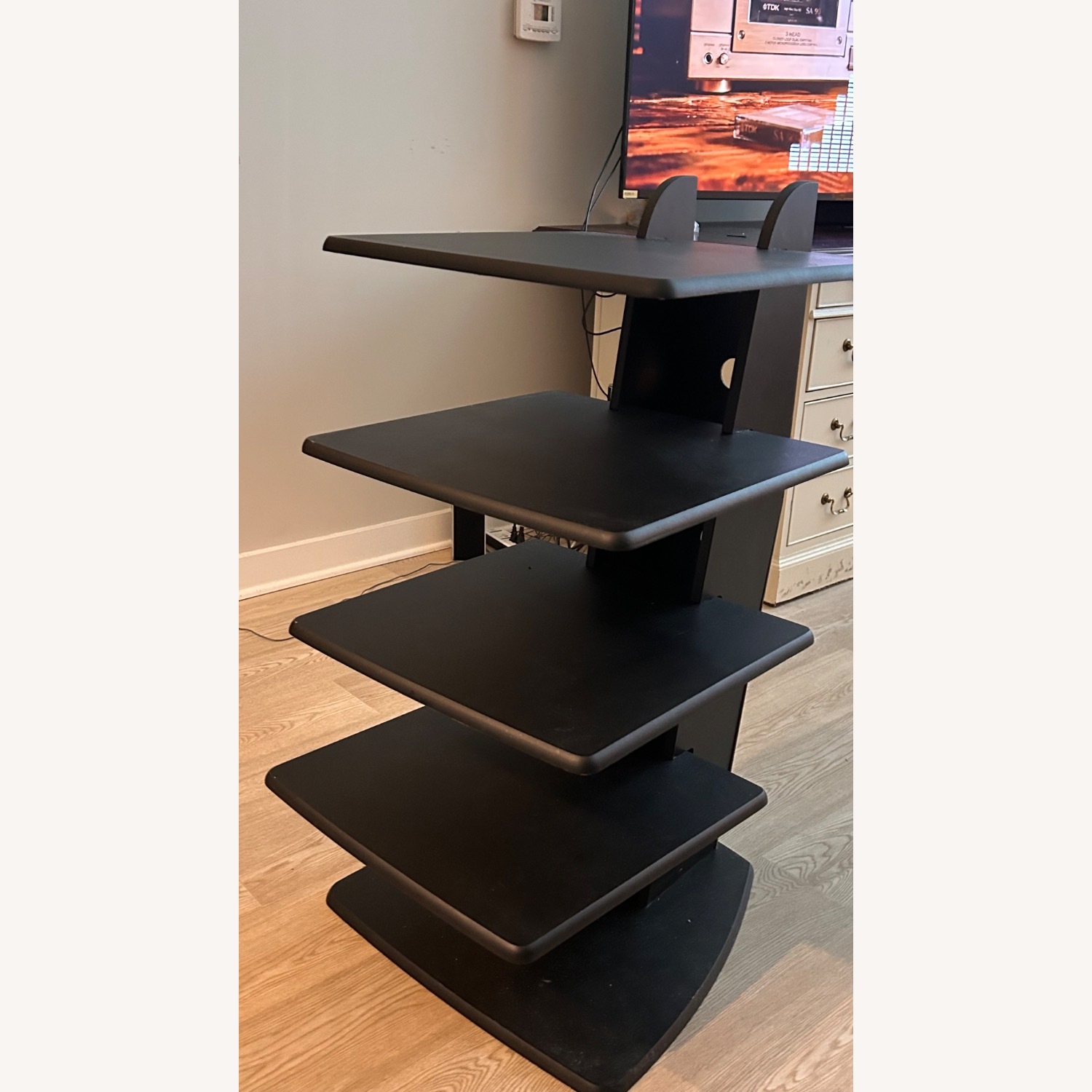 Black Wood Side Table - image-1