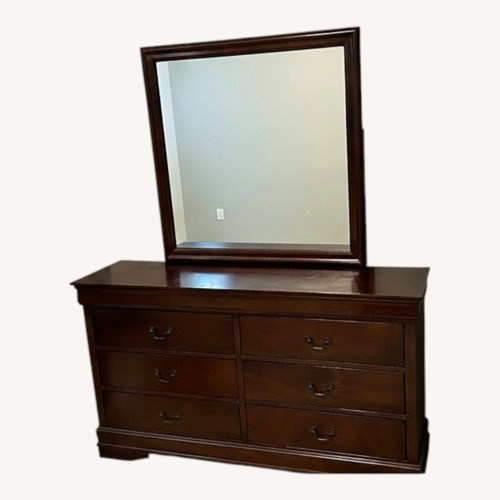 Used Ashley Furniture Dark Brown Wood Dresser for sale on AptDeco