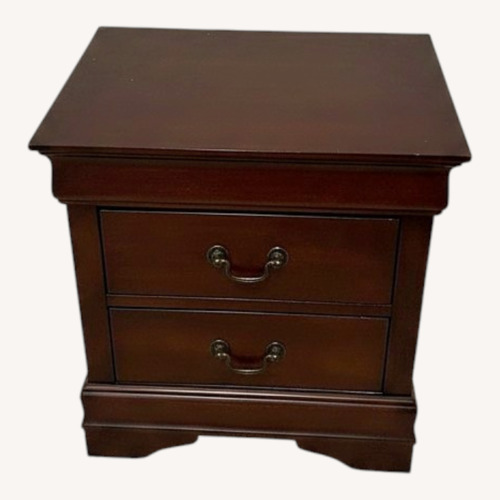 Used Ashley Furniture Dark Brown Wood Nightstand for sale on AptDeco