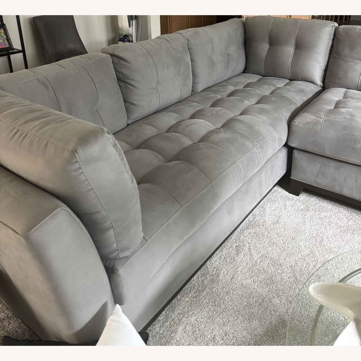 Cindy Crawford Micro Suede Sectional  - image-2