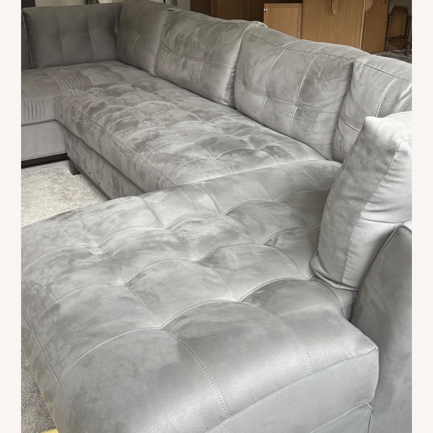Cindy Crawford Micro Suede Sectional  - image-1