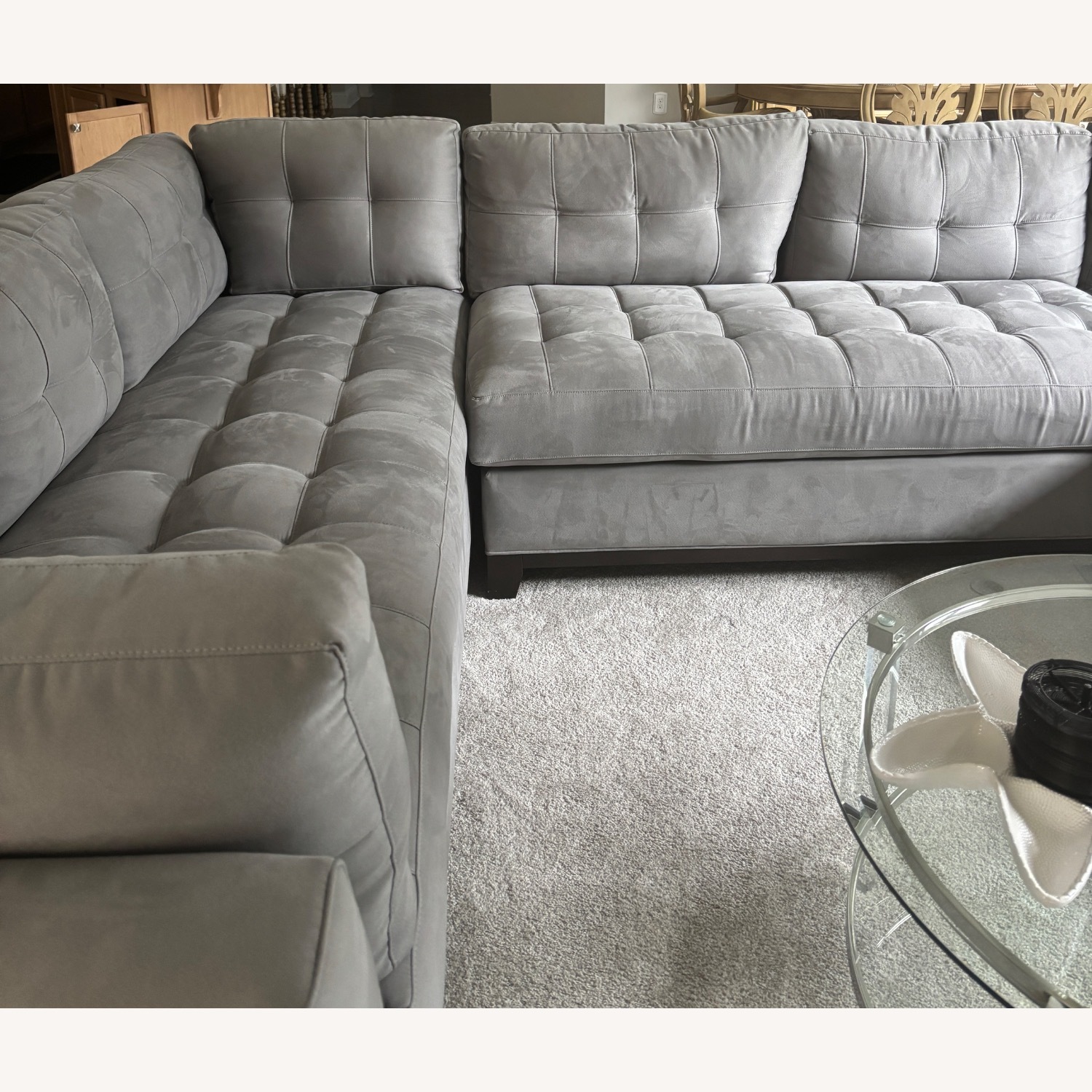 Cindy Crawford Micro Suede Sectional  - image-3