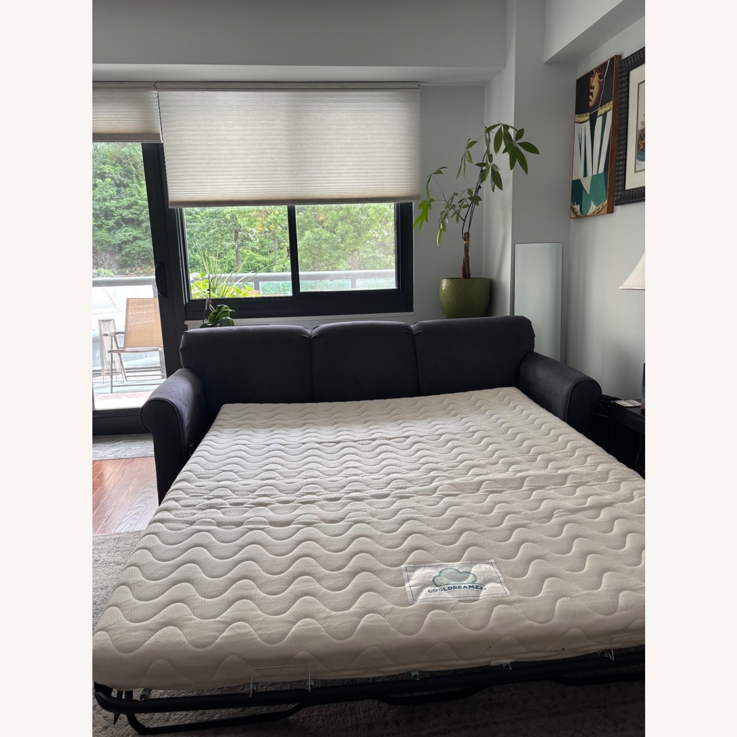 Raymour & Flanigan Luann Queen Sleeper Sofa in Denim Vintage - image-6