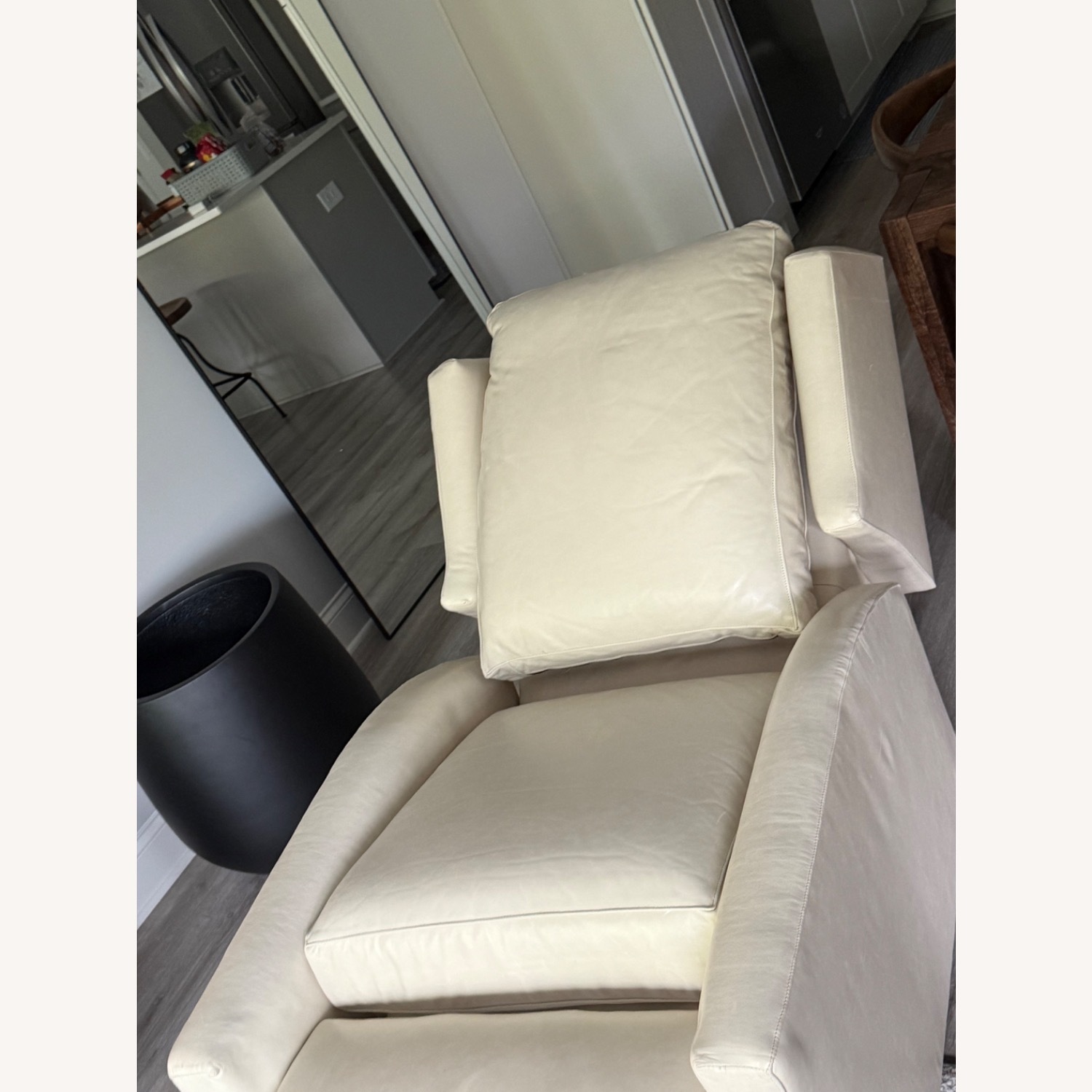 Mitchell Gold + Bob Williams Gigi Ivory Leather Recliner - image-3