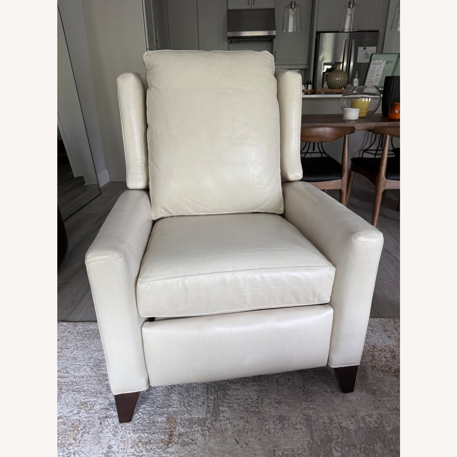 Mitchell Gold + Bob Williams Gigi Ivory Leather Recliner - image-1
