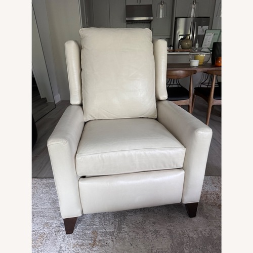 Used Mitchell Gold + Bob Williams Gigi Ivory Leather Recliner for sale on AptDeco